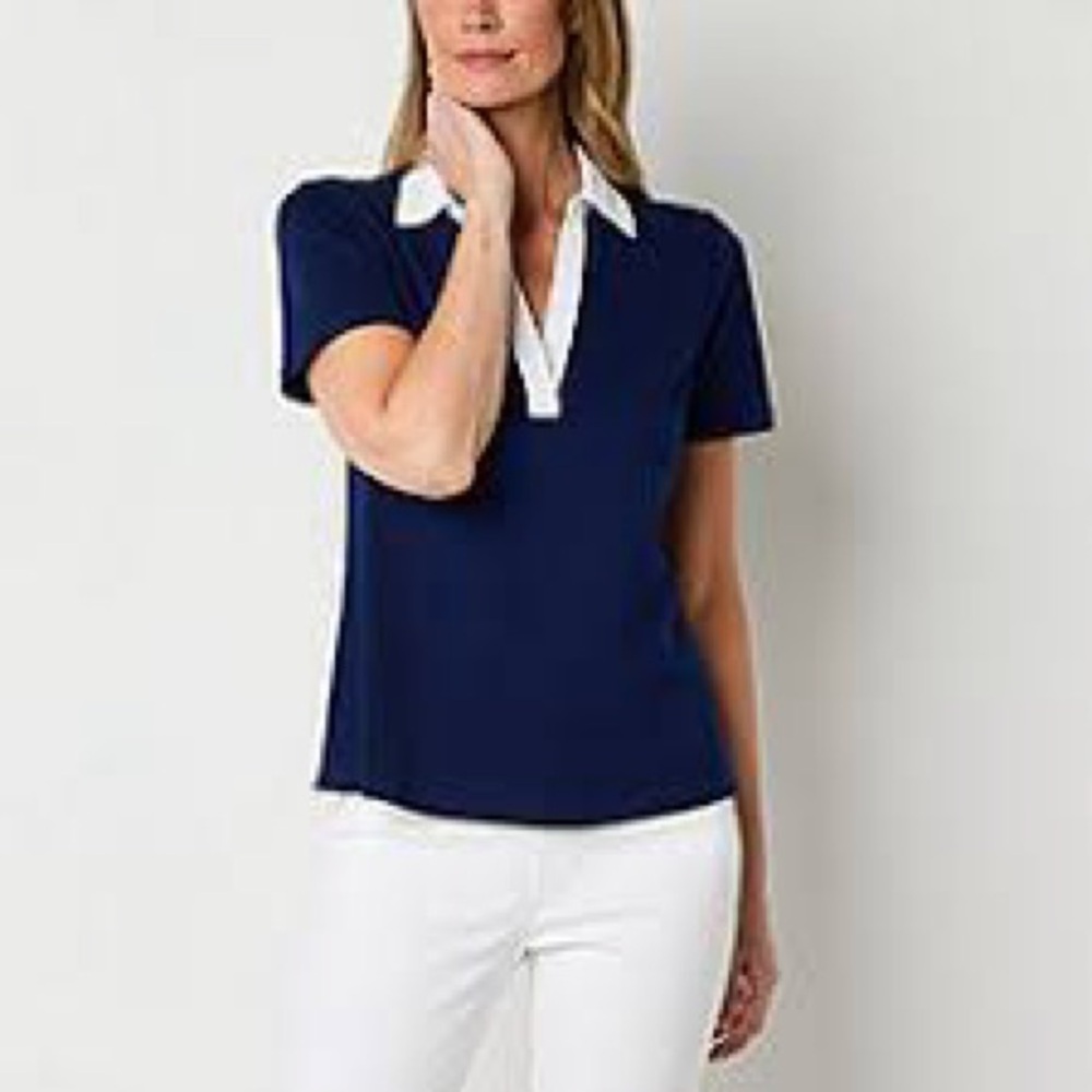 Lou & Grey Navy Blue Polo Shirt